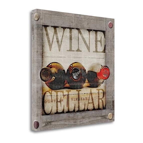 Wine Cellar By Lisa Wolk, 20" x 20" Fine Art Giclee Print on Gallery Wrap Canvas, Ready to Hang