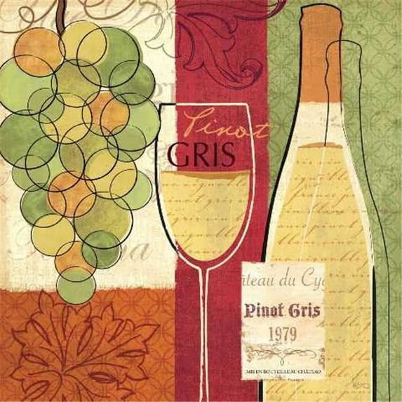 Tangletown Fine Art 'Wine and Grapes II' Vintage Advertisement on Wrapped Canvas