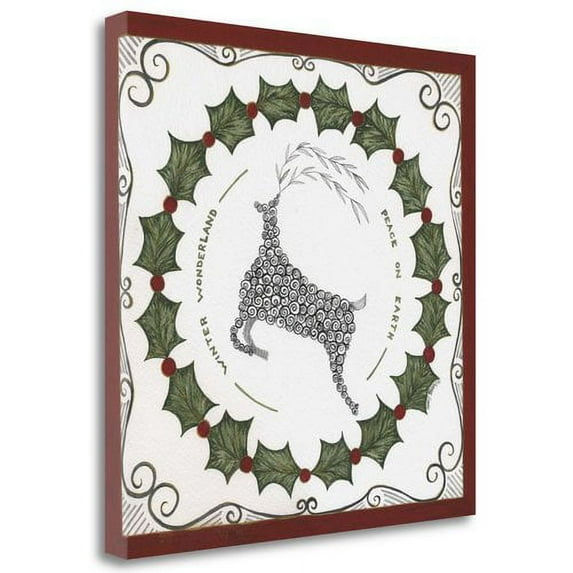 Tangletown Fine Art 'Winter Wonderland Wreath' Graphic Art Print on Wrapped Canvas