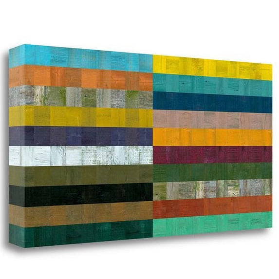 Tangletown Fine Art 'Wooden Abstract VIII' Graphic Art Print on Wrapped Canvas