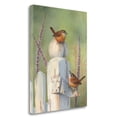 thumbnail image 1 of Tangletown Fine Art 'Wrens on Fence Post' by Bob Henley Photographic Print on Wrapped Canvas, 1 of 2
