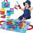 thumbnail image 1 of Tanglewen 10 In 1 Cloth Fishing Game With Stacking Cups- Number Counting,Color Sorting,Shape Learning Easter Gifts Toddler Boy,Toddler Fishing Game,Montessori Toys,Fishing Game For Toddlers 1-3, 1 of 3