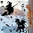 thumbnail image 1 of Tanglewen 2 Sheet 14x10 Inches Halloween Window Cling Sticker Scary Spooky Monster Silhouette Halloween Window Stickers Decals for Home Indoor Outdoor Office Party Decoration(Witch and Demon), 1 of 3