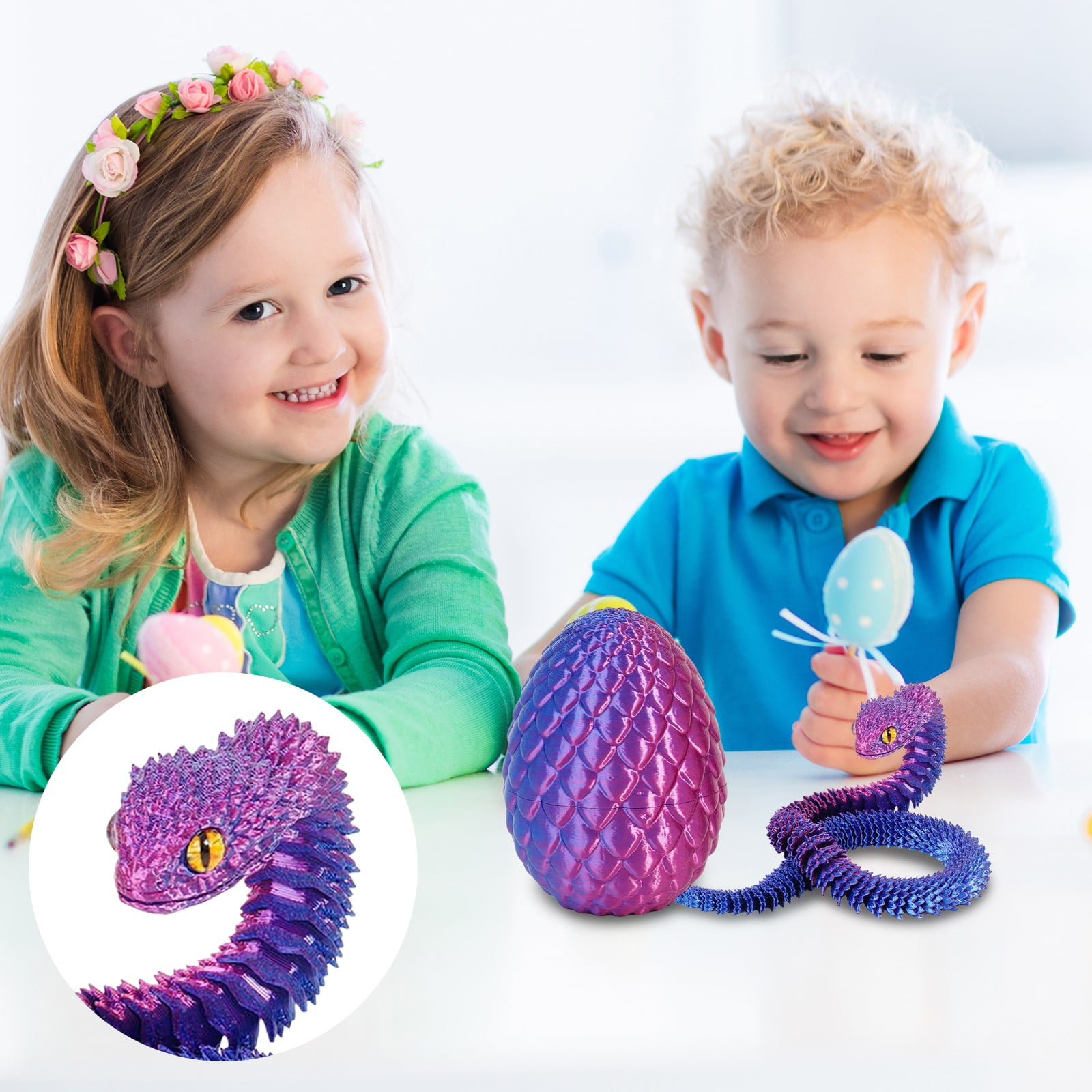 Tanglewen 3d Printed Snake Egg with Snake Inside Like Movable Snake ...