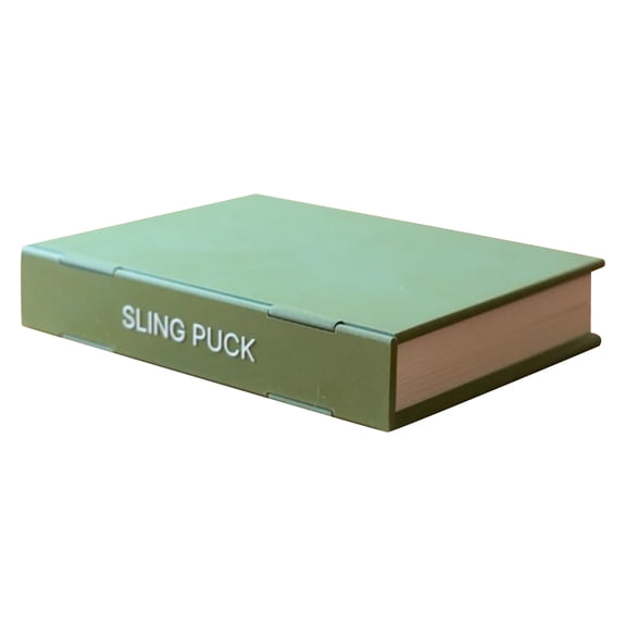 Tanglewen Book-Shaped Magnetic Board Game Set,Portable Foldable Storage,Family Party Puzzle Table Games,Vintage Book Design (SLING PUCK)