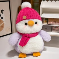 Tanglewen Cute Stuffed Penguin & 12" Penguin with Scarf and Hat & Soft Partner,Birthday Gift for Children-Red,Penguin Plush,Penguin Stuffed Animal,Small Stuffed Animals