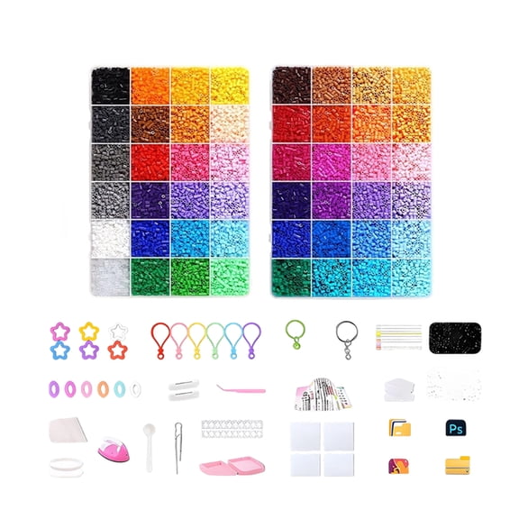 Tanglewen Fuse Beads,16800 Pcs 48 Colors 5mm Fuse Bead Kit for DIY Projects - Individually Wrapped,School Arts and Crafts Supplies,Birthday Gifts Toys Set,Art Decorations for Room(B)