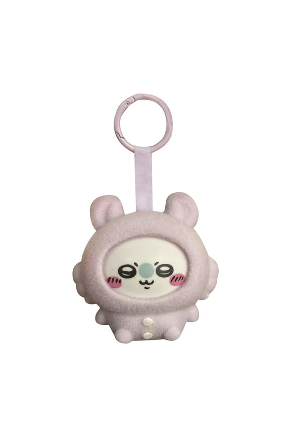 Kawaii Chiikawa Plush Keychain from Japanese Cartoon,Fuzzy & Cute,2.7 Inches,Perfect Mascot Gift for Kids and Fans(Purple)