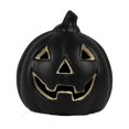 thumbnail image 1 of Tanglewen Light Up Pumpkins for Halloween,Small Jack O Lantern Pumpkins with LED Light,Halloween Pumpkin for Indoor Spooky Decor,Table (Battery Operated,Black), 1 of 2