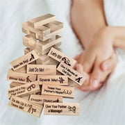 Tanglewen Lust Tower - Game for Adults,48pcs Super Naughty Block Tower Game,Valentine Tumbling Tower Stacking Blocks Game(1 Set),Sexy Jenga,Jenga Game for Adults,Sex Games,Couples Games
