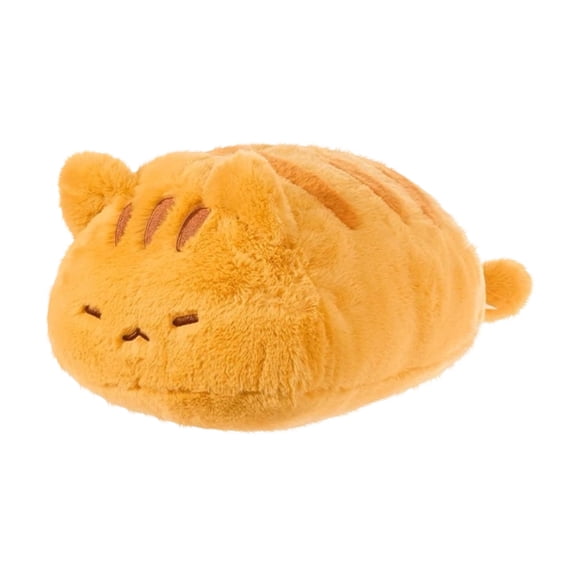 Tanglewen Lying Cat Plush Doll,Cute Soft Fat Cat Pillow,Healing Stuffed Toy,Sleeping Companion Funny Toy Birthday Gift-Orange-16"