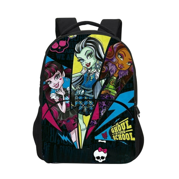 Tanglewen Monster High Exquisite Print Backpack & Sturdy and Durable Lightweight Backpack & Back to School Gift for Students or Fans(A)