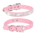 thumbnail image 1 of Tanglewen Rhinestone Dog Collar,Cute Dazzling Sparkling Soft Suede Leather Dog Cat Rhinestone Collar Crystal Diamond Pet Dog Puppy Collar-Pink-L, 1 of 2