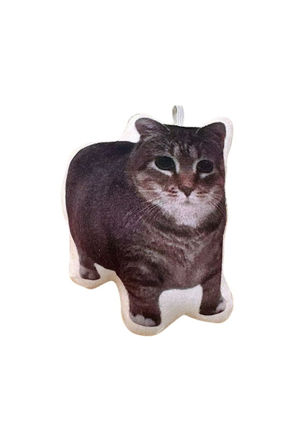 ® Sound-Making Plush Cat Keychain Cute Cat Meme Keychains Squeeze Trigger Voice Talking Keychain(B),Cat Plush Keychain,Cat Meme Keychain,Funny Keychain