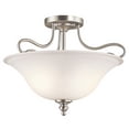 thumbnail image 1 of Tanglewood Semi Flush 2-Light LED in Brushed Nickel, 1 of 2