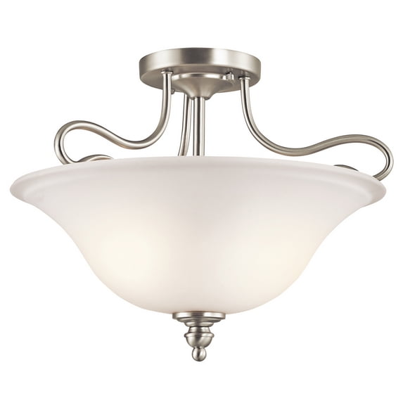Tanglewood Semi Flush 2-Light LED in Brushed Nickel
