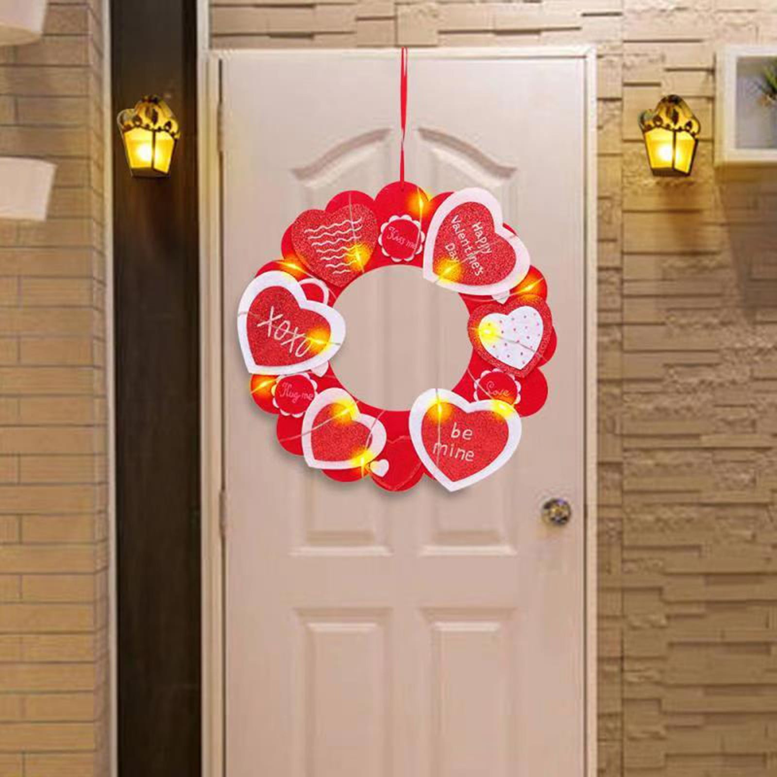 1pc New Design Valentine'S Day Heart Shaped Paper Door Hanging