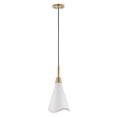 thumbnail image 1 of 60/7477-Nuvo Lighting-Tango - 1 Light Large Pendant In Mid-Century Modern Style-20.13 Inches Tall and 15 Inches Wide-Matte White/Burnished Brass, 1 of 5