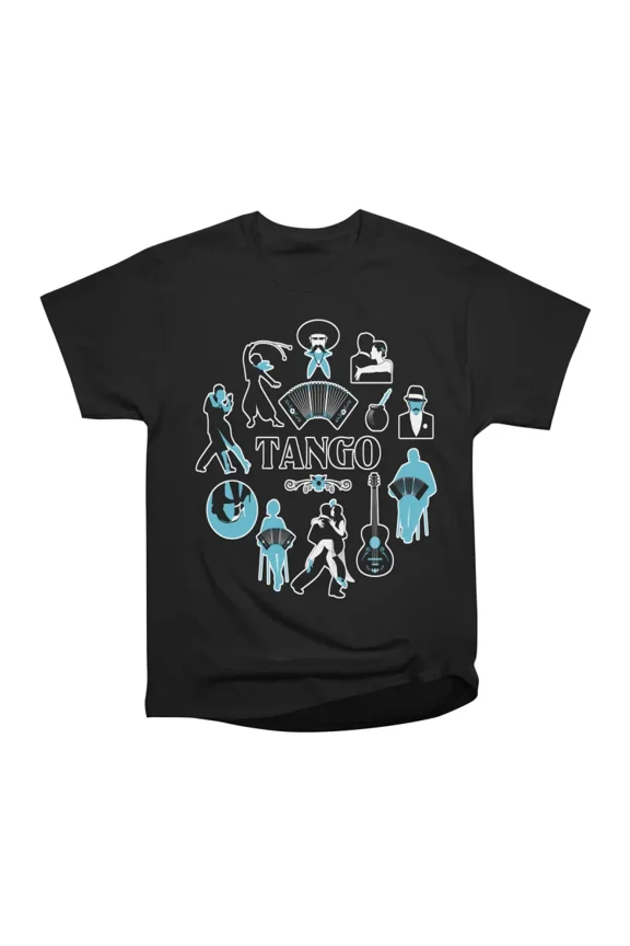 Tango Argentine People Romantic Dancers Music Instruments T-Shirt Tee Gift For Him Merch F
