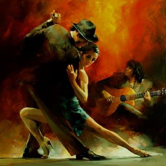 Tango Argentino III Canvas Art - Willem Haenraets (24 x 24)