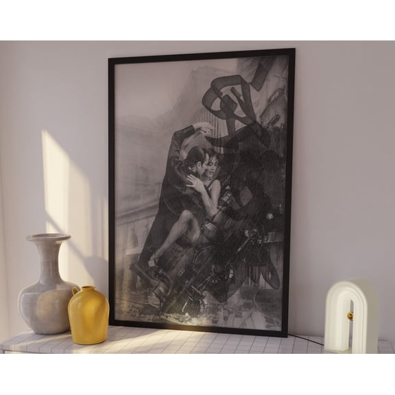 Tango Art Print, Tango Dancers Poster, Aesthetic Room Decor Art Print, Black and White Prints for Bedroom Wall Art, Modern Living Room Decor, 8x12 UNFRAMED