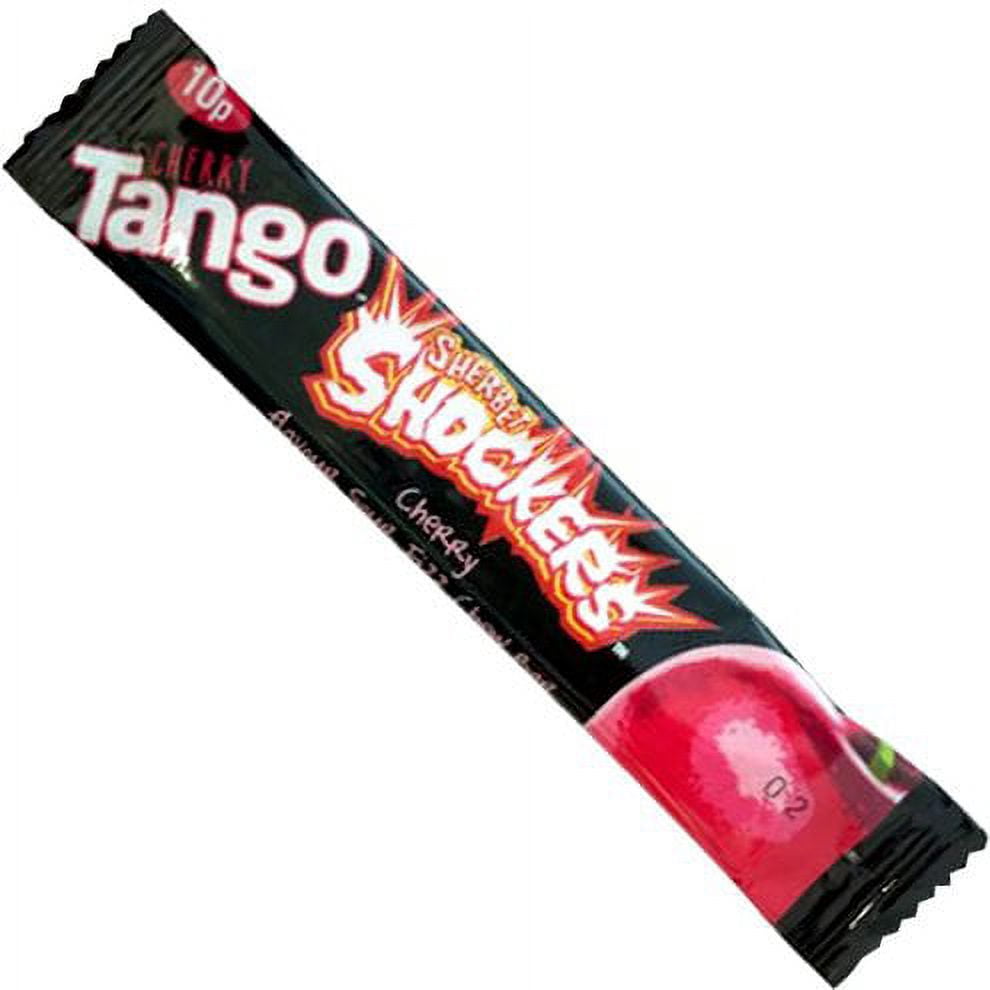 Tango Cherry Sherbet Shockers - Pack of 12 (11g each x 12) - Free Shipping  - United Kingdom Made - Imported by Sentogo - Sour and Fizzy Bursts  Throughout Bar - Nothing Like it 