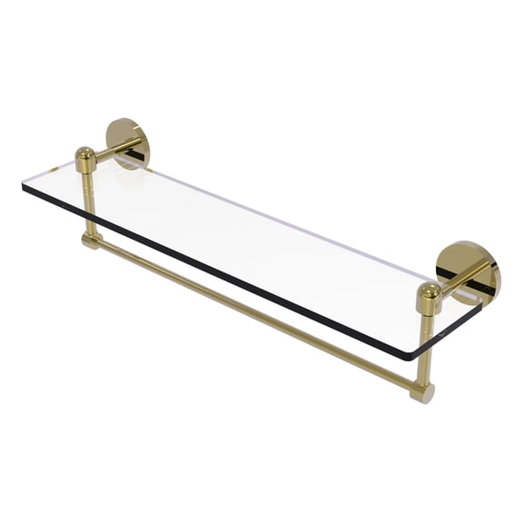 Tango Collection 22 Inch Glass Vanity Shelf with Integrated Towel Bar - TA-1TB/22-UNL