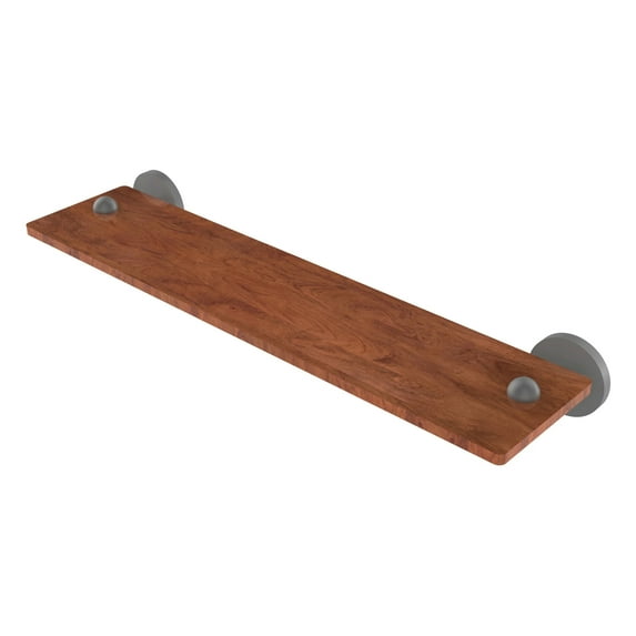 Tango Collection Solid IPE Ironwood Shelf - Matte Gray / 22 Inch