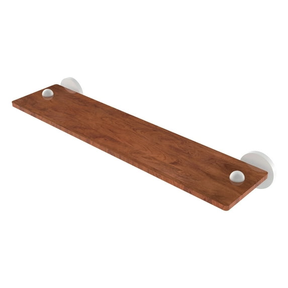 Tango Collection Solid IPE Ironwood Shelf - Matte White / 22 Inch