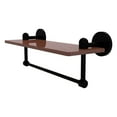 thumbnail image 1 of Tango Collection Solid IPE Ironwood Shelf with Integrated Towel Bar - Matte Black / 16 Inch, 1 of 11