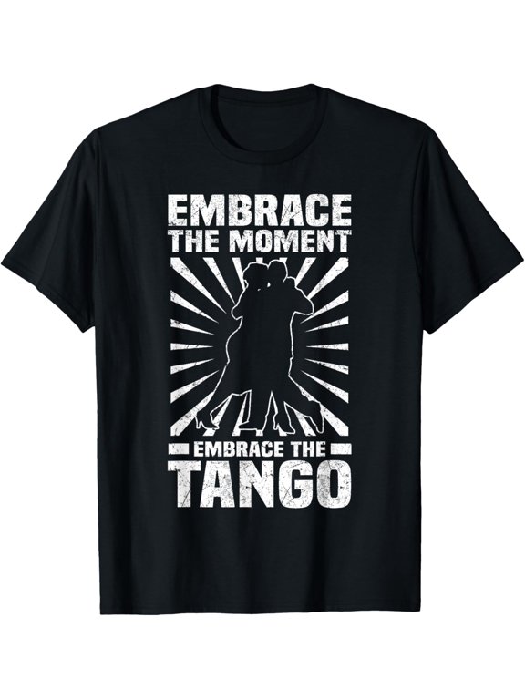 Tango Dance Argentine Dancer Skills Dress T-Shirt men and women can wear, black, white, gifts