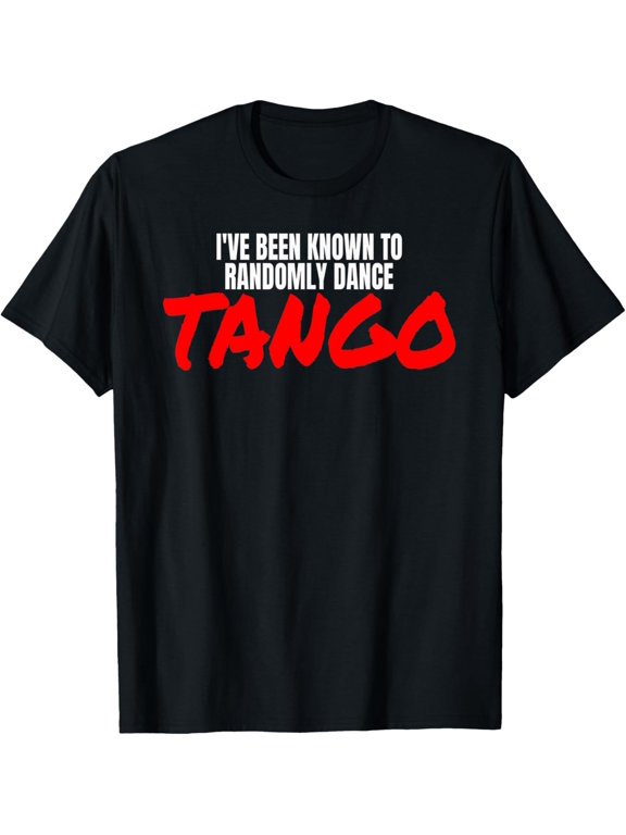 Tango Dance Latin Salsa Tango Dancing Randomly Dance Tango T-Shirt men and women can wear, black, white, gifts
