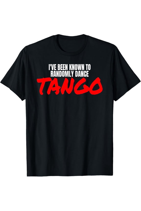 Tango Dance Latin Salsa Tango Dancing Randomly Dance Tango T-Shirt men and women can wear, black, white, gifts