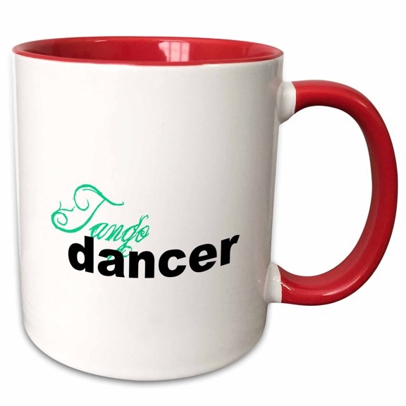 3drose, Tango Dancer, 11oz Two-tone Red Mug
