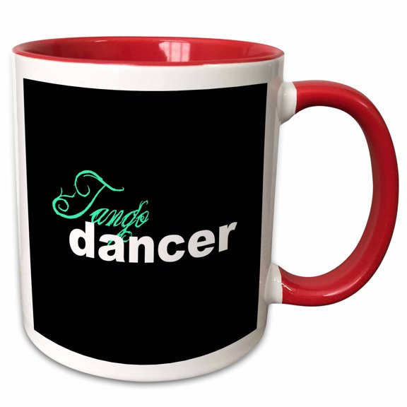 3drose, Tango Dancer, 11oz Two-tone Red Mug