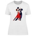 thumbnail image 1 of Tango Dancers In Brush Art T-Shirt Women -Image by Shutterstock, Female Medium, 1 of 2