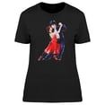 thumbnail image 1 of Tango Dancers In Brush Art T-Shirt Women -Image by Shutterstock, Female Small, 1 of 2