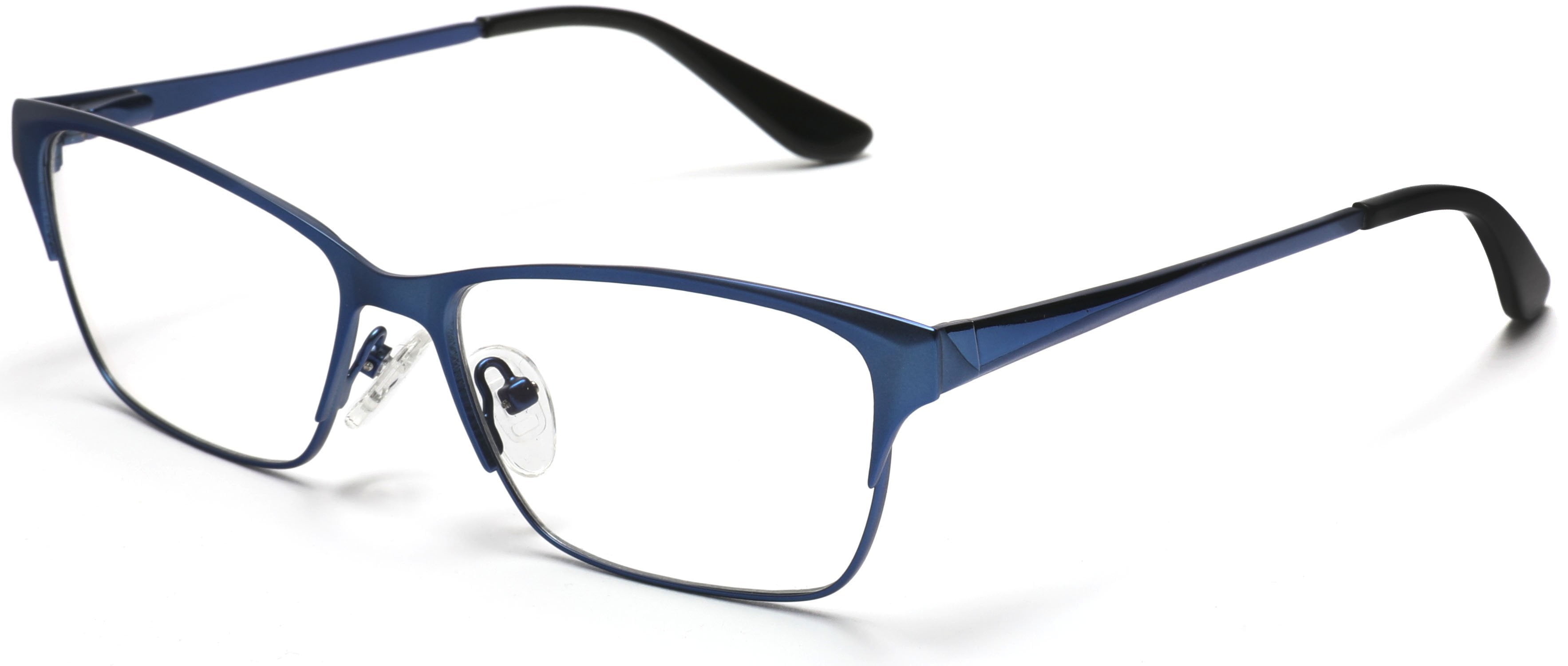 Tango Optics Browline Metal Eyeglasses Frame Luxe Rx Stainless Steel Mary Sherman Morgan Black
