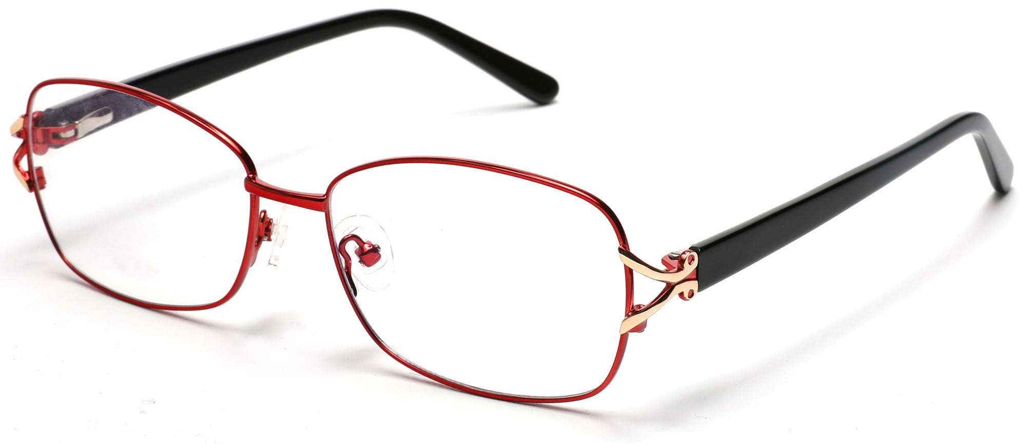 Red metal eyeglass frames sales