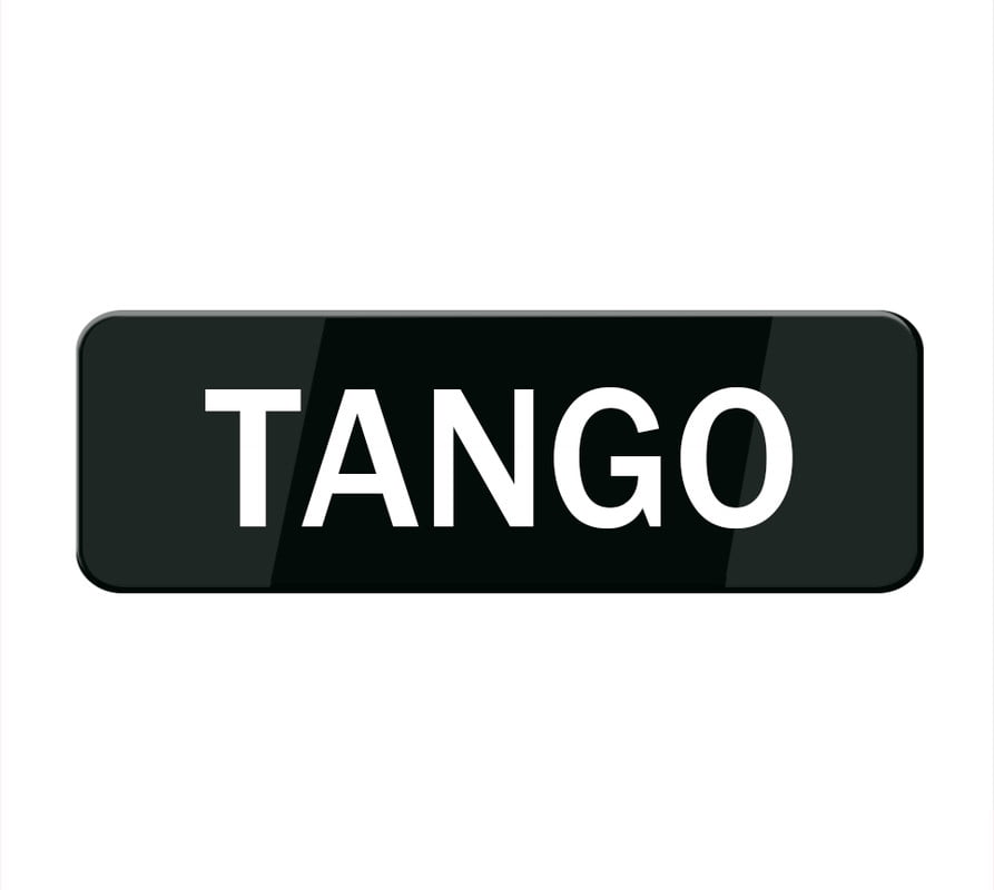 Tango Sign, Self Adhesive Sign For Door Or Wall 10 X 3 Inch Quick And ...