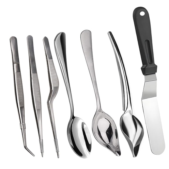 Tangoowal Culinary Specialty Tools,Professional Chef Plating Kit, 7 Piece, Stainless Steel Y101