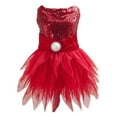 thumbnail image 1 of Tangpan Beam Waist Christmas Pet Costume Dog Dance Skirt Satin Camp Party Dress(Red,M), 1 of 9