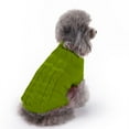 thumbnail image 1 of Tangpan Turtleneck Classic Straw-Rope Pro Pet Dog Sweater Apparel (Green,XL), 1 of 7