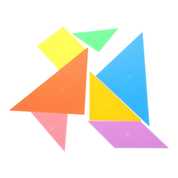 Tangrams Shape Puzzle Square Knob Large-sized Toy Flower Pupils