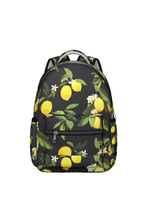 Tangy Citrus Lemon Backpack - Durable School Bag with Padded Straps, Large Capacity Bookbag for Teens, Trendy Design, Perfect Campus Gift