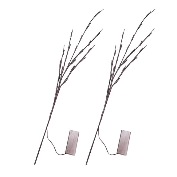 Tanhomme 2 Pack Led Branch Light Battery Operated Lighted Branch Vase Filler Branch Tree Little Twig Brown for Home Cozy Decoration Warm White