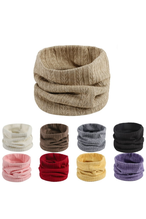 2Pack Fleece Neck GaiterWinter Faces Cover Ski Neck Warmer Cold Weather Gear for Running Autumn Winter Models Plush Outside Colourful Patchwork Head Covering Half Patchwork Scarf Cover