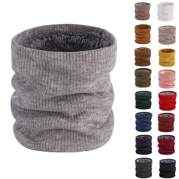 Tanhomme 2Pack Winter Neck Gaiters For Men & Women, Fleece Neck Gaiter, Fleece Neck Warmer, Ski Gaiter Winter Men Women Thickened Neck Scarf Wool Neck Cover Warm Padded Over Head Scarf