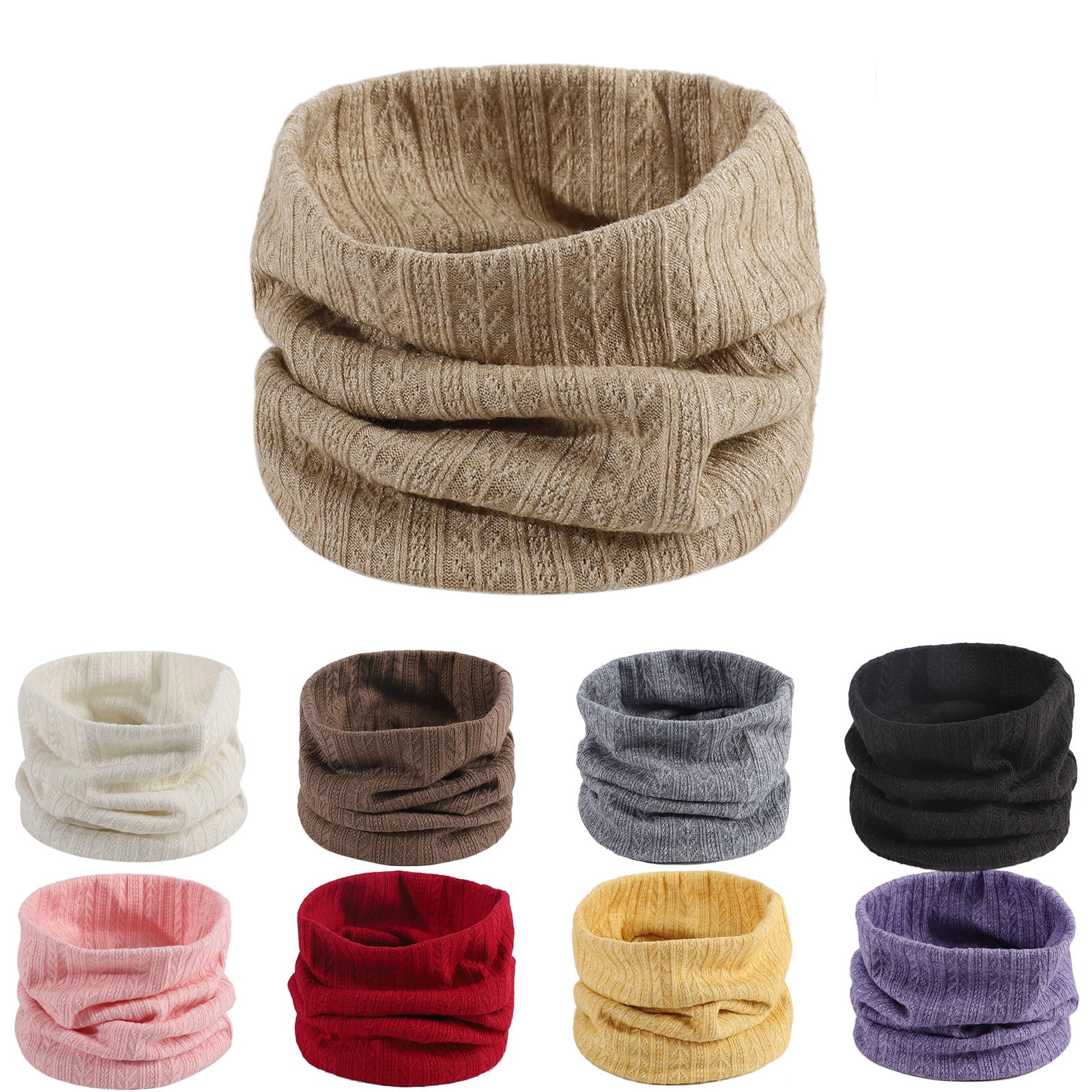 Tanhomme 2Pack Winter Neck Warmer -Cold Weather - Neck Gaiter for Men Women Thick Thermal Fleece Lined Ski Outdoor Womens Fleece Winter Warm Short Versatile Small Scarf For Women