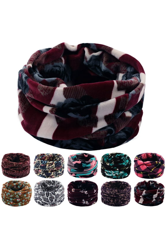 2Pack Winter Neck Warmer Men Ski, Neck Gaiter Face Scarf Women, Fleece Scarf for Men, Thick Windproof Scarves Womens Fleece Winter Warm Short Versatile Small Scarf For Women